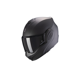Casco Modular para Motocicleta Scorpion Exo Tech Evo Solid Matt Black XS, Integral, Resistente a Impactos, con Protección para la Cabeza - Product Image 1