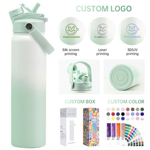 Garrafa de Água Reutilizável de Aço Inoxidável Isolada a Vácuo de 25oz com Canudo, Livre de BPA, Personalizada para Esportes - Product Image 3