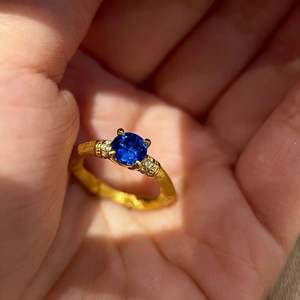 Bague empilable pour femme en cuivre doré, incrustée de diamants et de <span class=keywords><strong>rubis</strong></span> en forme de poire, avec motif nœud de bambou - Product Image 4