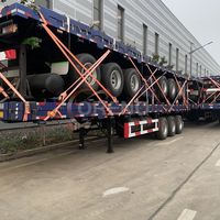 Remorque plateau de haute qualité pour l'exportation, 2, 3 ou 4 essieux, pour conteneurs de 20, 40 ou 45 pieds, semi-remorque pour camion