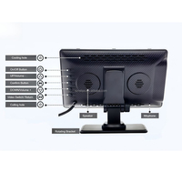 Écran tactile IPS 4Ch 1024x600P TFT LCD pour appuie-tête de voiture avec fonction d'enregistrement en quad-split, port USB, télécommande et RGB
