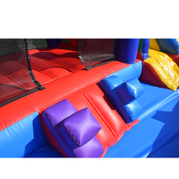Maison gonflable de toboggan de videur château sautant pour des enfants maison de rebond avec le videur gonflable de toboggan