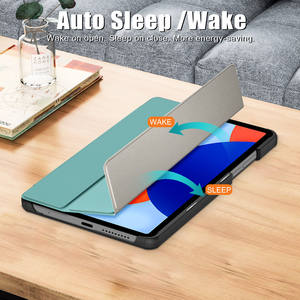 Pour Xiaomi Redmi Pad SE 8.7 pouces couverture arrière étui nouveau support en cuir PU à trois volets couverture rabattable couleur unie <span class=keywords><strong>tablette</strong></span> <span class=keywords><strong>coque</strong></span> <span class=keywords><strong>de</strong></span> <span class=keywords><strong>protection</strong></span> - Product Image 3
