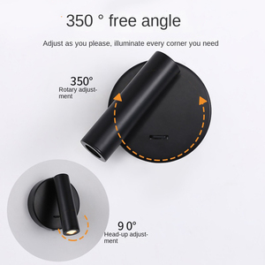 Lampe murale de chevet moderne à LED avec interrupteur pour éclairage de cour et de jardin - Product Image 3