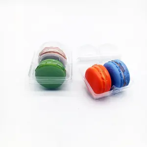 Das Keks-Macaron-Tablett ist einfach und leicht zu tragen, und die transparente Kunststoffs chale kann die Box umdrehen