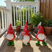 Gnome de Noël en résine de luxe, figurine sans visage, statue de lutin, chapeau flocon de neige rouge, décoration de table de Noël, décoration de cheminée