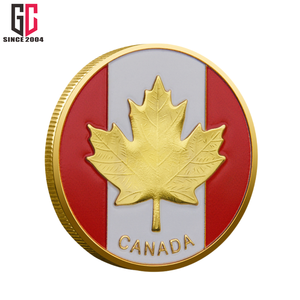 12 ans d'usine personnalisé métal émail défi pièce <span class=keywords><strong>feuille</strong></span> d'érable canadienne pièces d'or et d'argent reine pièces d'or cadeau de collection - Product Image 4