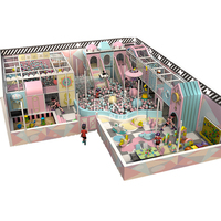Equipo de Parque de Diversiones Interior Interactivo Personalizado para Niños, Área de Juegos Interior Comercial para Niños con Piscina de Agua y Tobogán