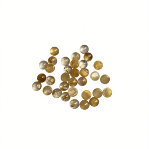 Pierre précieuse ronde en rutile doré naturel, cabochon lisse et poli pour la fabrication de bijoux, vente en gros - Product Image 5