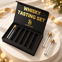 Boîte de luxe noire magnétique de style livre avec insert EVA personnalisé pour flacon de sérum ou de parfum de 3 ml ou 10 ml, emballage rigide personnalisé pour produits de soin de la peau