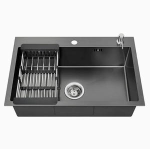 Fregadero de Cocina Moderno y Sencillo de Acero <span class=keywords><strong>Inoxidable</strong></span> Nano Dorado para Lavar Platos y Verduras - Product Image 3