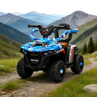Voiture jouet tout-terrain en plastique à quatre roues pour enfants, édition graffiti, lumières, musique, alimentée par batterie, unisexe, 2 à 4 ans, 5 à 7 ans
