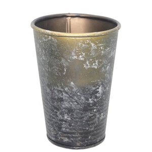 Vente en gros de dentelle demi-fond, doublure de métal décorative, forme ronde, jardinière élégante, Style classique, Pot fait à la main, personnalisé - Product Image 2