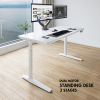 Bureau électrique ergonomique moderne multicolore, durable, à double moteur, réglable en hauteur sur 3 niveaux, pour le bureau