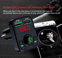 Pengisi daya mobil 3,1 A USB ganda nirkabel pemutar MP3 mendukung kartu TF pemutaran Disk U Modulator FM pengisi daya mobil bebas genggam pemancar FM