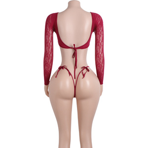 Stripper deux pièces body bras manches évider bretelles <span class=keywords><strong>brillant</strong></span> gros Club Dancewear Performance vêtements de danse exotiques femmes - Product Image 6