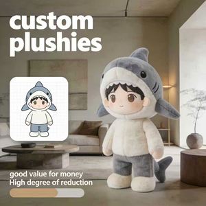 Peluche de Niño Tiburón con Sudadera con Capucha de Tiburón, Animal de Peluche Suave, Novedad Coleccionable Personalizada - Product Image 1