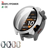BEEFLYPOWER Coque de protection intégrale pour montre avec pare-chocs en verre trempé intégré pour Garmin 4 & 4S HF011 HF012