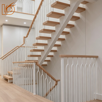 Prix de gros Balustre en fer forgé blanc et noir, en forme de U, ovale, carré fendu, de 1/2 pouce, pour rampe d'escalier