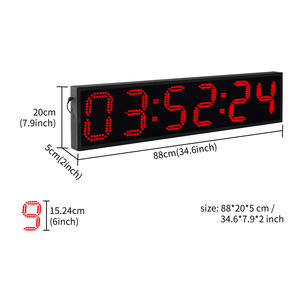 CHEETIE CP27 양면 빅 6 자리 레드 블루 그린 옐로우 화이트 LED 디지털 스톱워치 타이밍 - Product Image 2