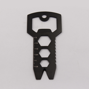 <span class=keywords><strong>Porte</strong></span>-clés en acier inoxydable 8 en 1 pour vélo, outil de poche laser, règle, clé, tournevis, coupe-boîte, ouvre-bouteille, tendance - Product Image 5