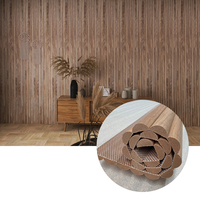 Décoration Forme spéciale 3d Bois Intérieur Extérieur Flexible Panneau mural en MDF incurvé Panneaux cannelés Revêtement mural
