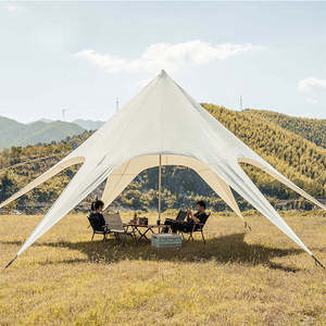 Auvent de camping en plein air personnalisé à prix d'usine, auvent en toile Oxford à étoile, auvent à pic unique, auvent de montagne, auvent de fête en plein air, <span class=keywords><strong>tente</strong></span> de réception - Product Image 4