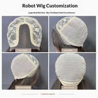 Perruque robotique bionique personnalisée, perruque humanoïde en fibre japonaise pour tête de robot