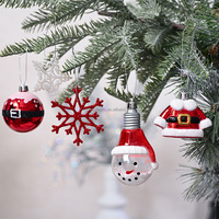 EAGLEGIFTS Boules de Noël Incassables Rouges et Blanches Claires, 30-170mm, 70 Pièces, Ornements en Plastique pour Sapin d'Intérieur