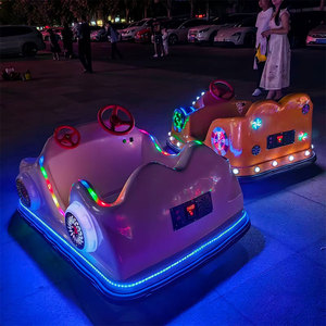 <span class=keywords><strong>Voiture</strong></span> tamponneuse électrique double pour enfants avec lumières, pour parc d'attractions extérieur, véhicule parent-enfant à batterie, idéale pour la <span class=keywords><strong>location</strong></span> en place publique - Product Image 4