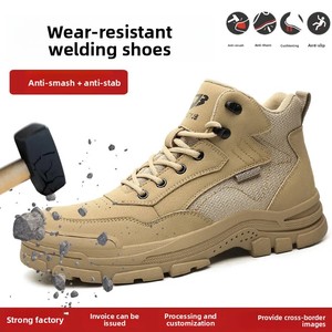New <b>Men's</b> <b>Work</b> Safety Shoes Steel Toe Wear-Resistant Non-Slip Short <b>Boots</b> Labor Protection for Welder - Product Image 3