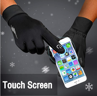 Gants de sport d'hiver unisexes chauds, légers, en polaire, thermiques, imperméables, coupe-vent, antidérapants, compatibles écran tactile, pour la course à pied et le cyclisme