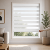 Stores enrouleurs zébrés sans fil haut de gamme à double couche en tissu filtrant la lumière pour appartements et villas