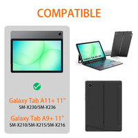 Casing Keyboard BT untuk Samsung Galaxy Tab A11 Plus 11" 2025 (SM-X230/X236) dengan Touchpad Backlit yang Dapat Dilepas