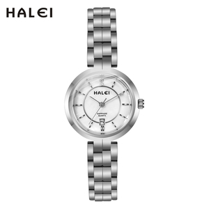 HALEI Women's New Original Quartz Watch Rose Gold Alloy Case Stainless Steel Bracelet Analog Dial <b>Calendar</b> Display Wholesale - Product Image 3