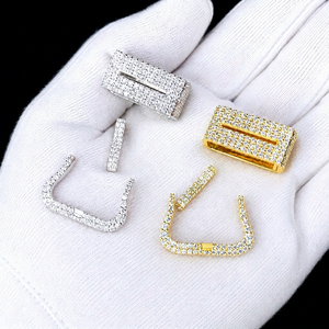 Ensemble de boucles de montre personnalisées serties de diamants, composants de remplacement de luxe pour un style de montre haut de gamme - Product Image 1