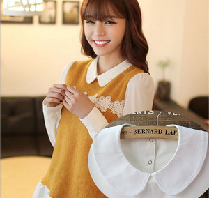 Media <span class=keywords><strong>camisa</strong></span> falsa desmontable para <span class=keywords><strong>mujer</strong></span>, Collar de decoración, venta al por mayor - Product Image 4