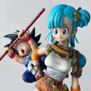 27CM DBZ Dragon Super Saiyan Bulma und Kind Goku Sammlermodell Manga Figurine Statue PVC Anime Figur Spielzeug - Product Image 2