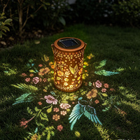 Luces Solares Decorativas para Jardín, Lámpara Metálica Colgante con Diseño Único de Colibrí, para Regalo, Venta al por Menor, Marca Privada