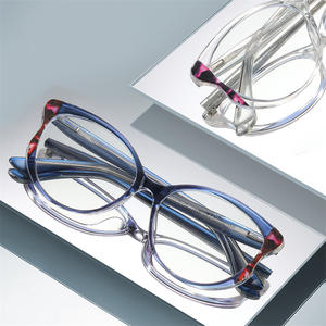 Montures de lunettes ovales pour enfants 23002, verres AC, protection anti-lumière bleue, pont moyen, monture en métal TR90, origine Taizhou - Product Image 1