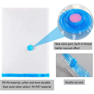 منتج جديد حقيبة سفر قابلة للطي حقيبة تعبئة مضغوطة محكمة الغلق للتخزين الفراغي للملابس مع حقيبة تعبئة من البولي - Product Image 3