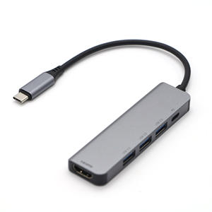 Adaptateur multiport <span class=keywords><strong>USB</strong></span>-C 5-en-1 avec <span class=keywords><strong>USB</strong></span> C vers <span class=keywords><strong>HDMI</strong></span>, 3 ports <span class=keywords><strong>USB</strong></span> 3.0 et charge PD pour ordinateur portable, <span class=keywords><strong>MacBook</strong></span>, Pro, <span class=keywords><strong>Air</strong></span> - Product Image 4