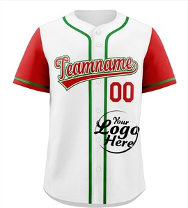 États-Unis Maillot de baseball vierge Uniformes de sport pour enfants Maillot de baseball de fête Chemises boutonnées à manches courtes, personnalisées - Product Image 6