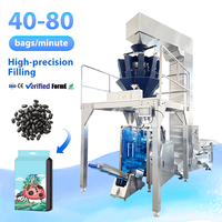 Machine d'emballage verticale de type brique entièrement automatique pour le pesage et l'emballage des haricots noirs, du riz et des granulés