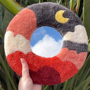 Wall Mounted <strong>Circle</strong> <strong>Mirrors</strong> Customized Pattern Beautiful Cute Handmade Frame <strong>Round</strong> Vanity <strong>Mirrors</strong> - Product Image 6