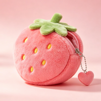 Kedi Wholesale Sac de rangement pour monnaie en peluche, 8 cm, couleur bonbon, mini sac à dos, porte-clés, pendentif, porte-monnaie simple et mignon
