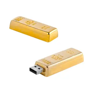 לוגו מותאם אישית מיני USB סטיק 3.0 2.0 מתכת כונן עט זהב בר עמיד למים כונן עט 64GB 2GB 4GB 32GB 16GB 8GB Usb 3.0 כונן הבזק