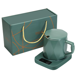 Ensemble cadeau d'affaires : Tasse à café auto-chauffante avec contrôle de température, chauffe-tasse intelligent sans fil, tasse électrique en céramique thermostatée - Product Image 2