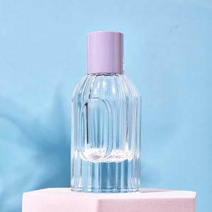 Flacon de parfum vide de luxe en verre de 100 ml avec étiquette métallique personnalisée en forme de cage, OEM - Product Image 2