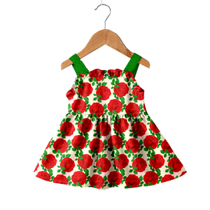 Milk Silk Spaghetti Strap <b>Girls</b> Printed <b>Dress</b> OEM ODM Custom Ruffle Kids Sleeveless Summer Flared Skirt Children Casual <b>Dress</b> - Product Image 4